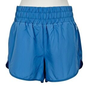 Free People Movement The Way Home Shorts Coastline Blue Athletic Gym Size XL